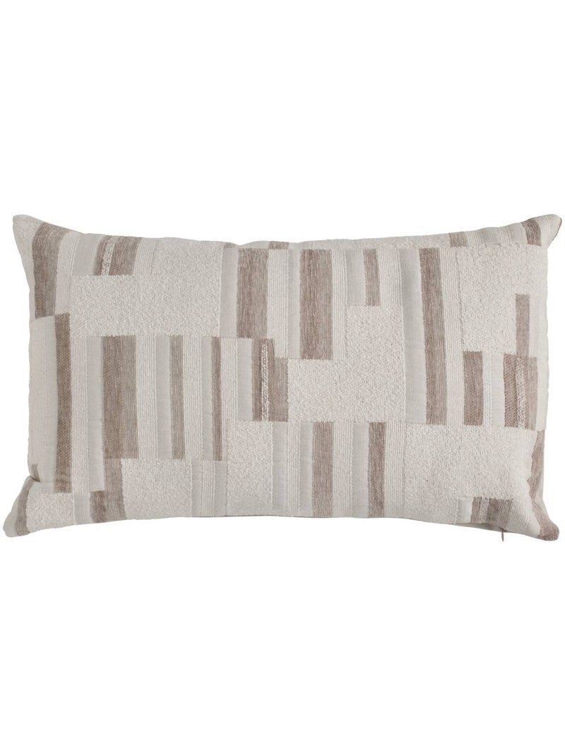 Coussin déhoussable en chenille CALIX Lin - Kiabi