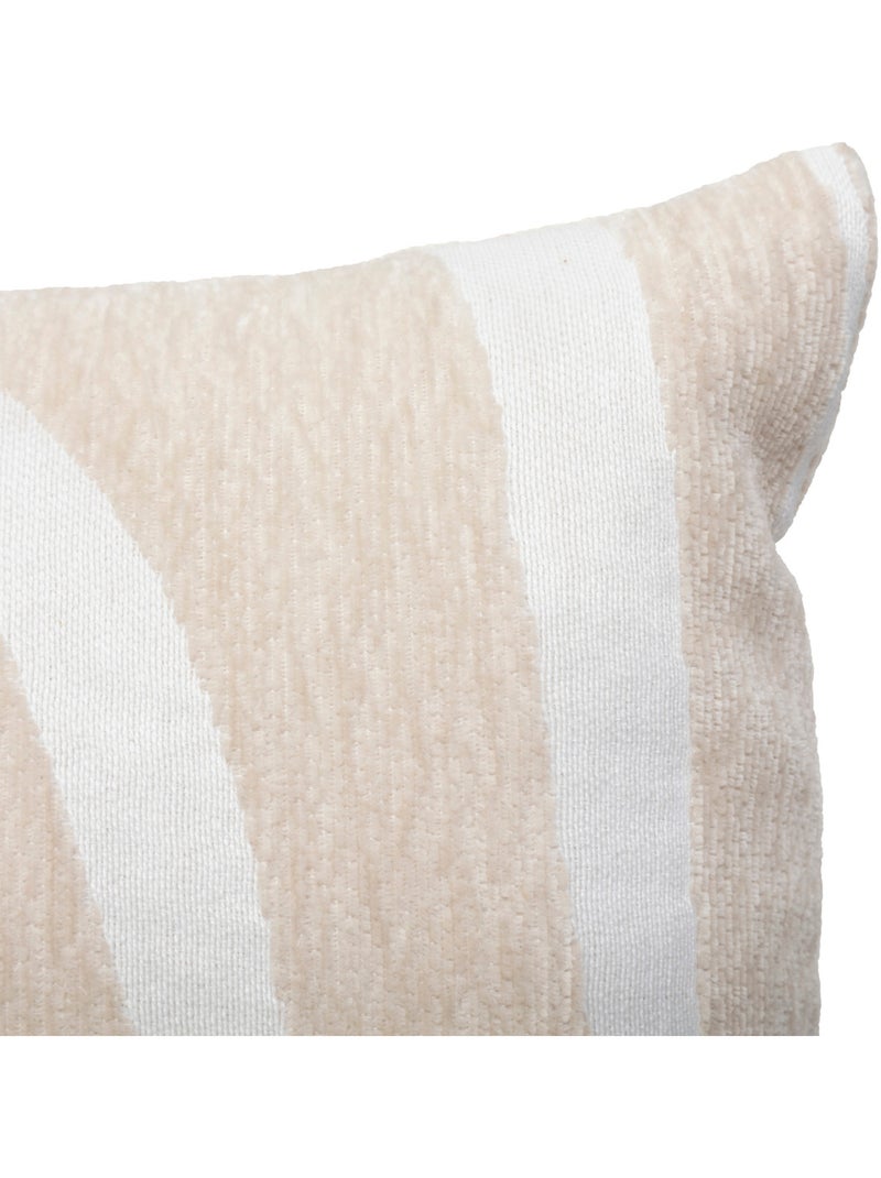 Coussin déhoussable en chenille jacquard MADINI Lin - Kiabi