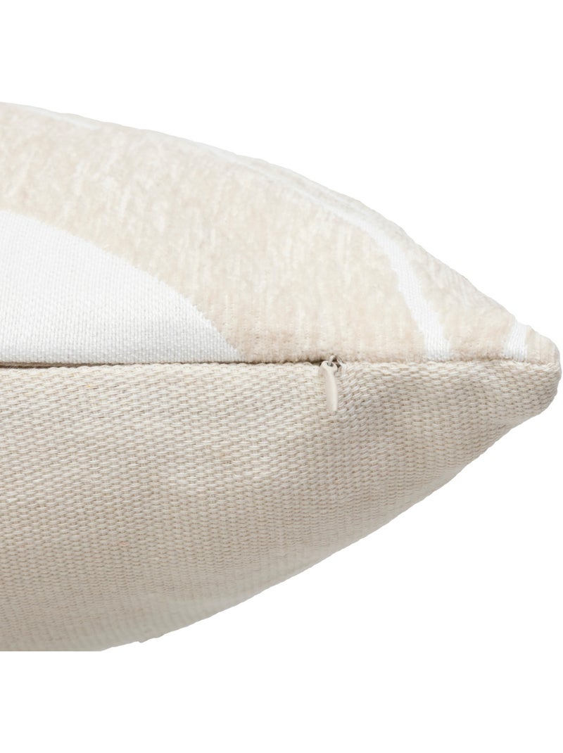 Coussin déhoussable en chenille jacquard MADINI Lin - Kiabi
