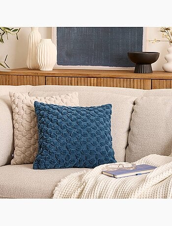Coussin déhoussable en chenille nova