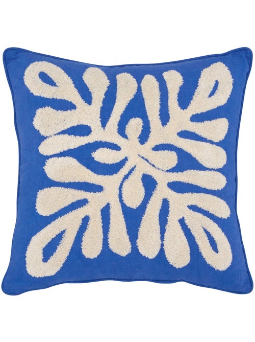 Coussin déhoussable en coton brodé LIBERTAD - Kiabi