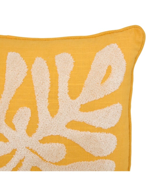 Coussin déhoussable en coton brodé LIBERTAD - Kiabi