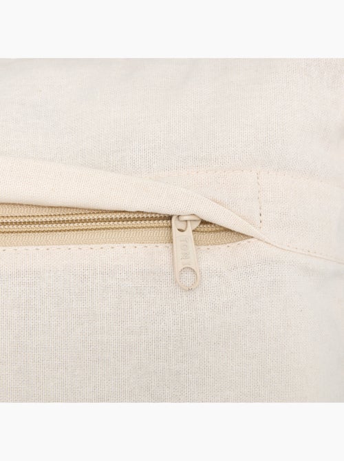 Coussin déhoussable en coton brodé SIENNA - Kiabi