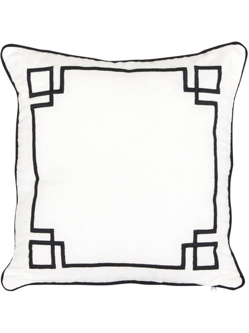 Coussin déhoussable en coton brodé THE PALM RESORT - Kiabi Coussin déhoussable en coton brodé THE PALM RESORT - Kiabi