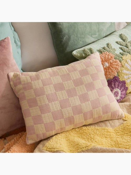 Coussin déhoussable en coton FLEURS SAUVAGES - Kiabi Coussin déhoussable en coton FLEURS SAUVAGES - Kiabi