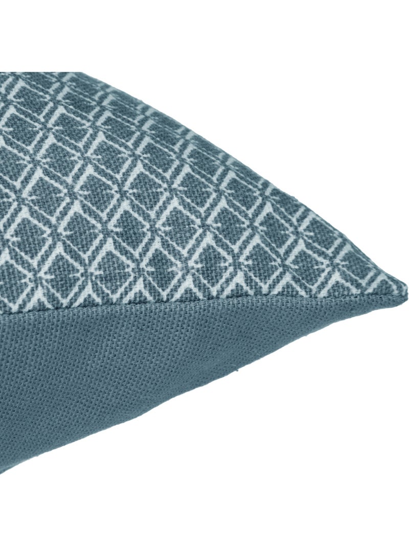 Coussin déhoussable en coton imprimé OTTO Bleu - Kiabi