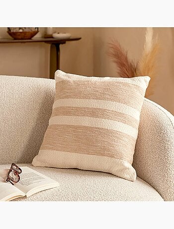 Coussin déhoussable en coton laini