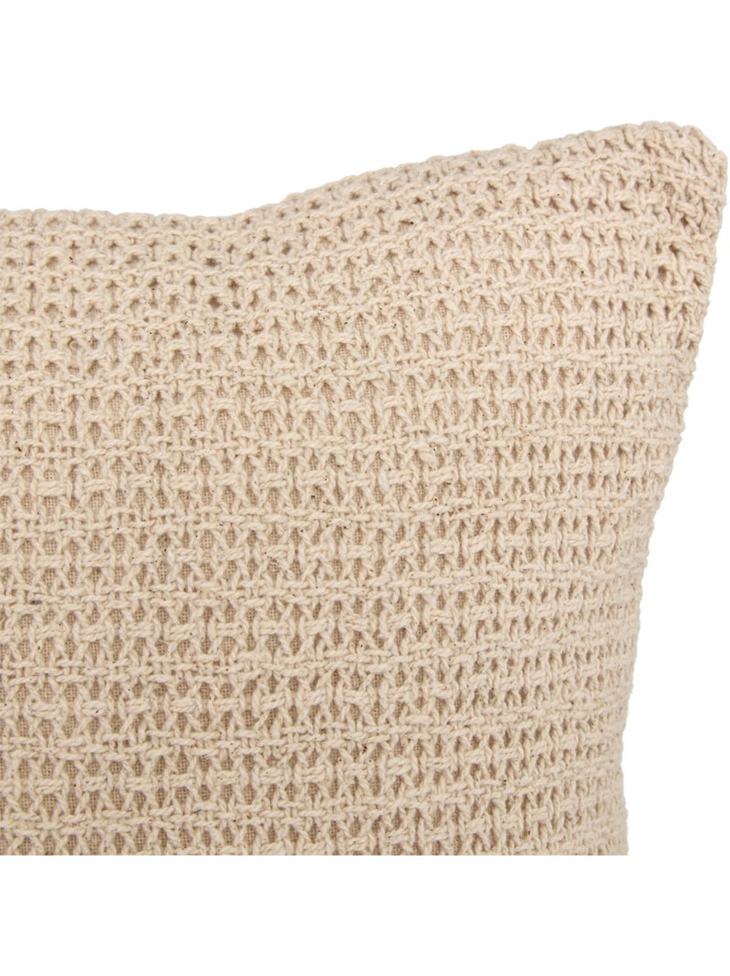 Coussin déhoussable en coton OCEANIA Beige - Kiabi