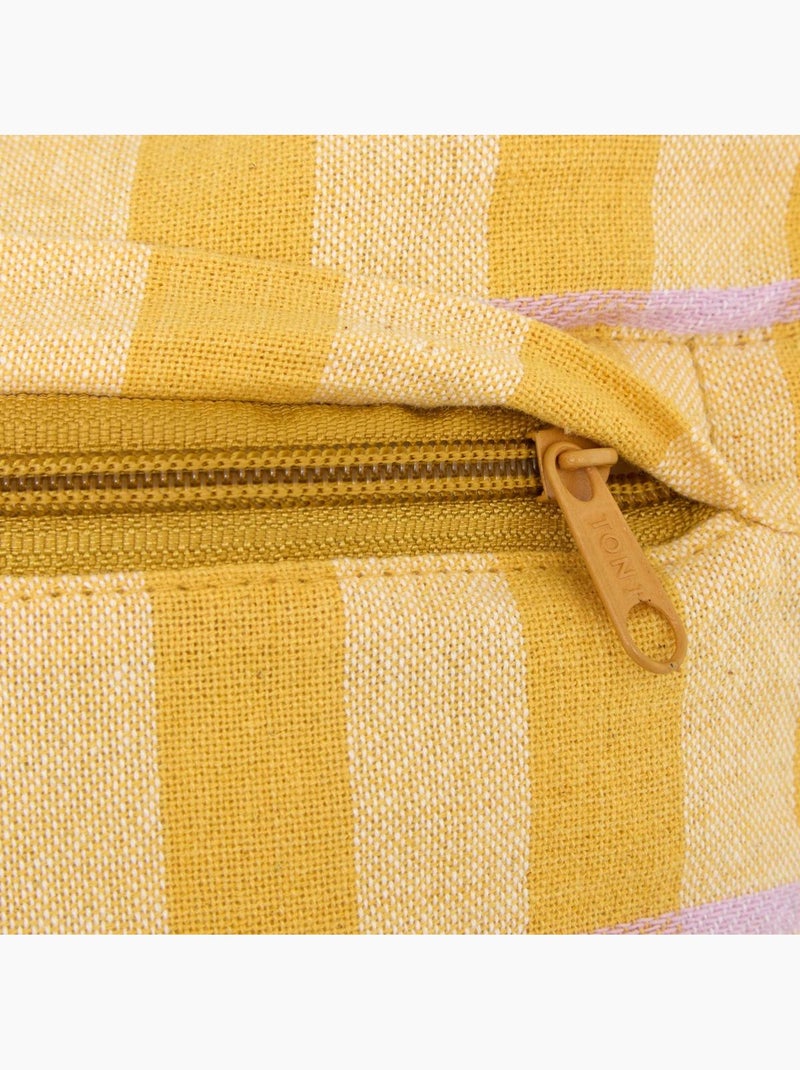 Coussin déhoussable en coton POOLSIDE Jaune - Kiabi