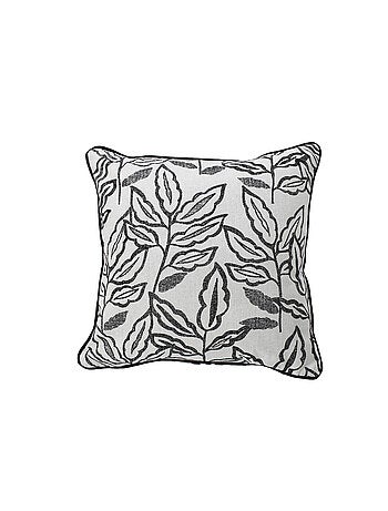Coussin déhoussable en coton recyclé Chambray