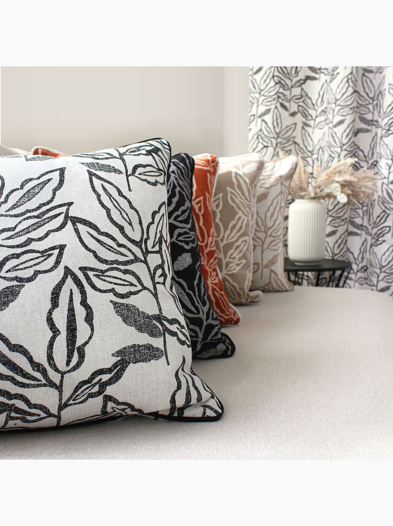 Coussin déhoussable en coton recyclé Chambray Blanc - Kiabi