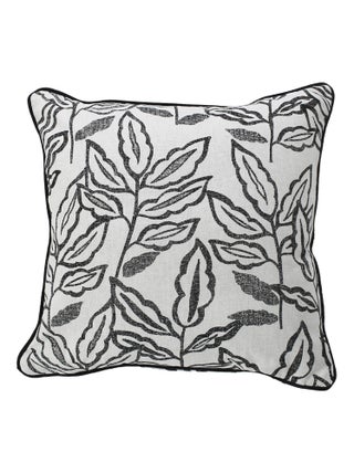 Coussin déhoussable en coton recyclé Chambray