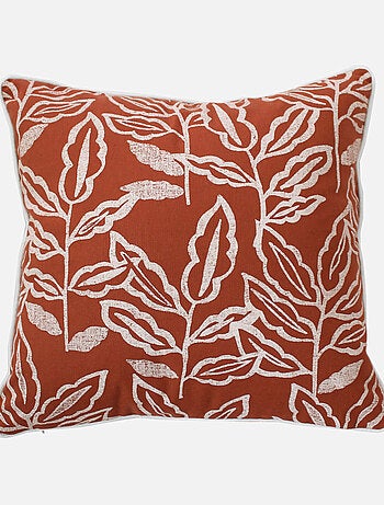 Coussin déhoussable en coton recyclé Chambray