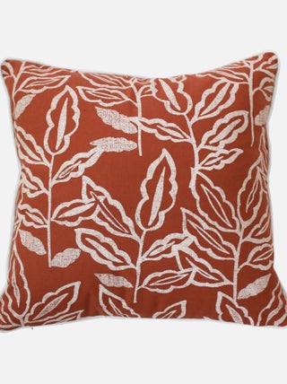 Coussin déhoussable en coton recyclé Chambray
