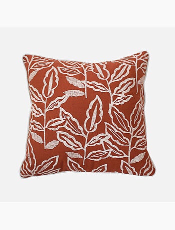 Coussin déhoussable en coton recyclé Chambray