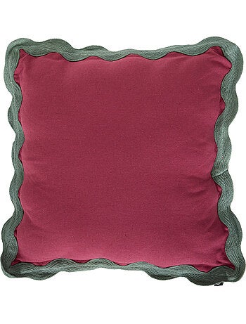 Coussin déhoussable en coton recyclé CHERRY