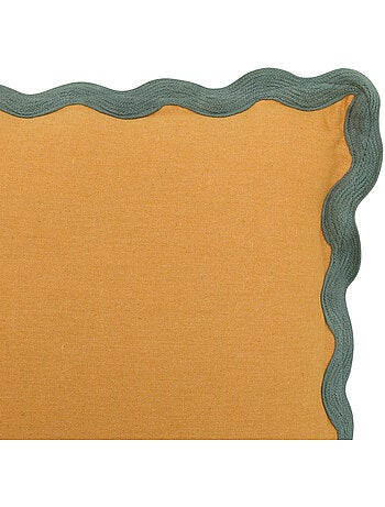 Coussin déhoussable en coton recyclé CHERRY