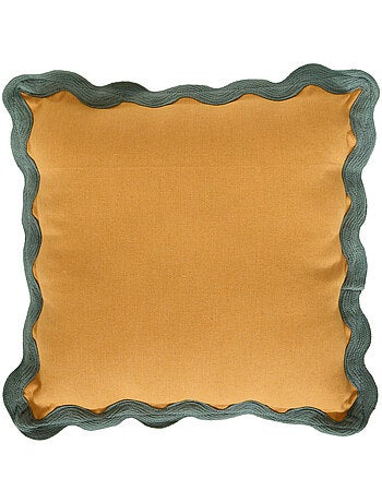 Coussin déhoussable en coton recyclé CHERRY