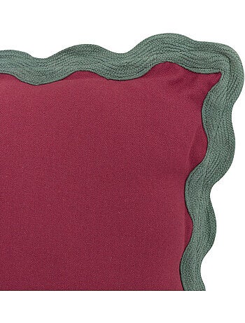 Coussin déhoussable en coton recyclé CHERRY