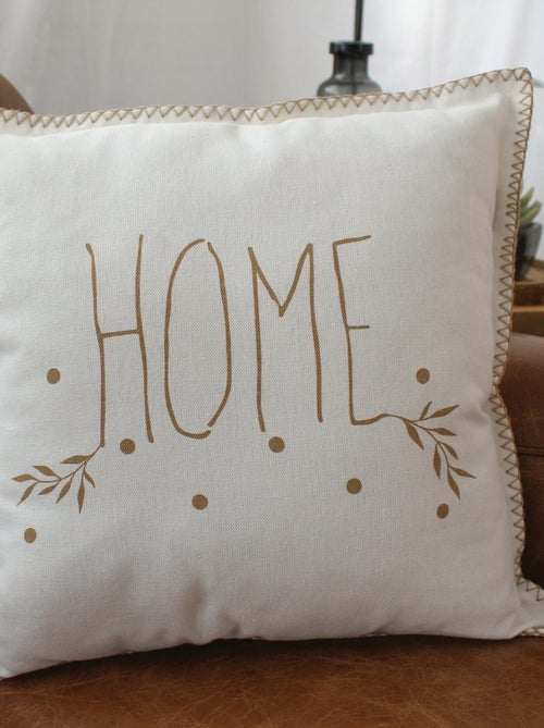 Coussin déhoussable en coton recyclé - Kiabi Coussin déhoussable en coton recyclé - Kiabi