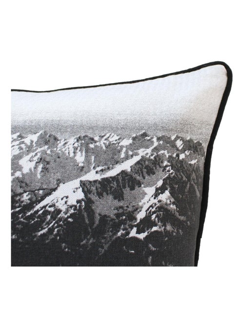 Coussin déhoussable en coton recyclé imprimé au recto/verso - Kiabi