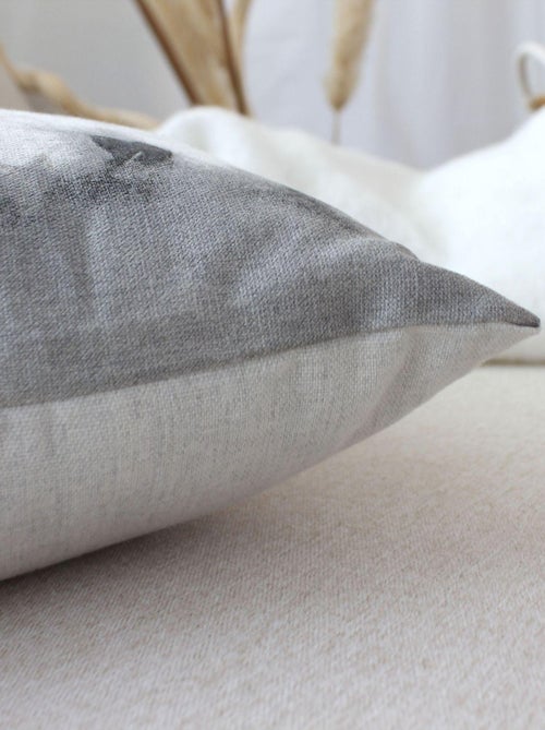 Coussin déhoussable en coton recyclé - Kiabi