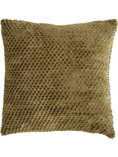 Coussin déhoussable en flanelle jacquard LYNO - Kiabi Coussin déhoussable en flanelle jacquard LYNO - Kiabi