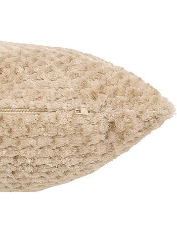 Coussin déhoussable en flanelle jacquard LYNO