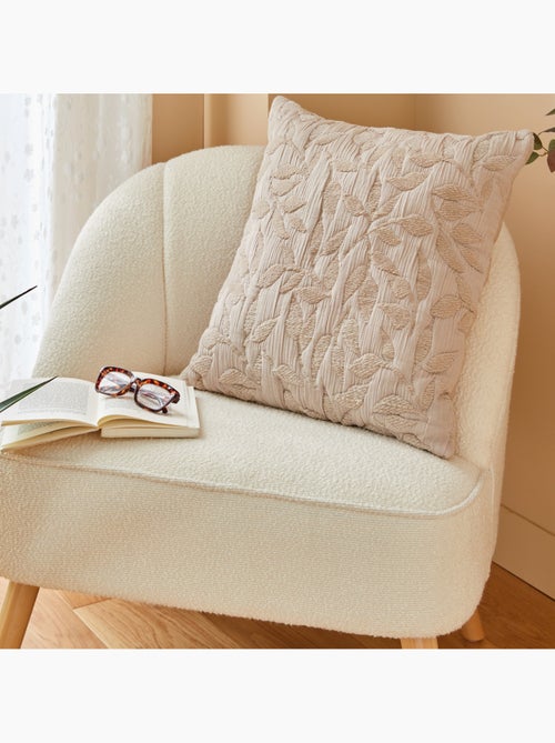 Coussin déhoussable en gaze de coton jacquard LEHTO - Kiabi