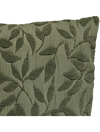 Coussin déhoussable en gaze de coton jacquard LEHTO