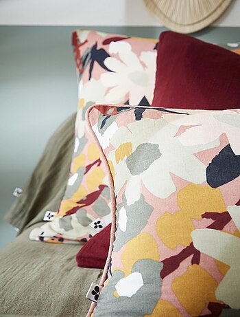 Coussin dehoussable en gaze de coton Leane