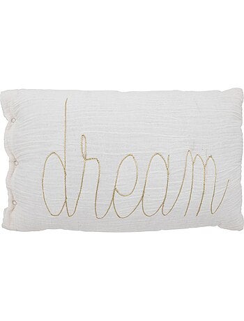 Coussin déhoussable en gaze de coton lili