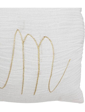 Coussin déhoussable en gaze de coton lili
