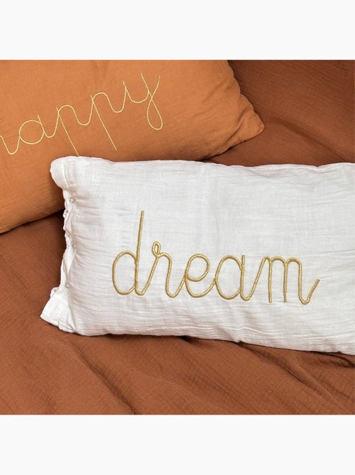 Coussin déhoussable en gaze de coton LILI - Kiabi Coussin déhoussable en gaze de coton LILI - Kiabi