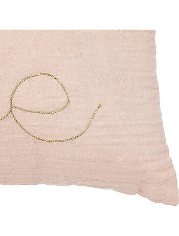 Coussin déhoussable en gaze de coton lili