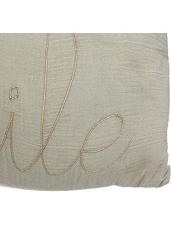 Coussin déhoussable en gaze de coton LILI