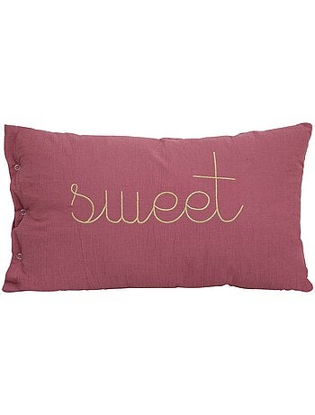 Coussin déhoussable en gaze de coton lili