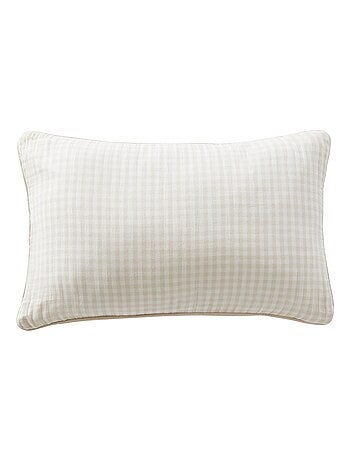 Coussin dehoussable en gaze de coton Vickie vichy