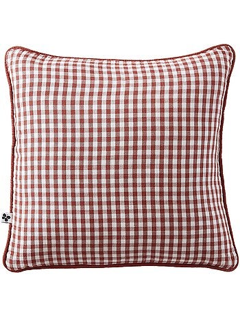 Coussin dehoussable en gaze de coton Vickie vichy