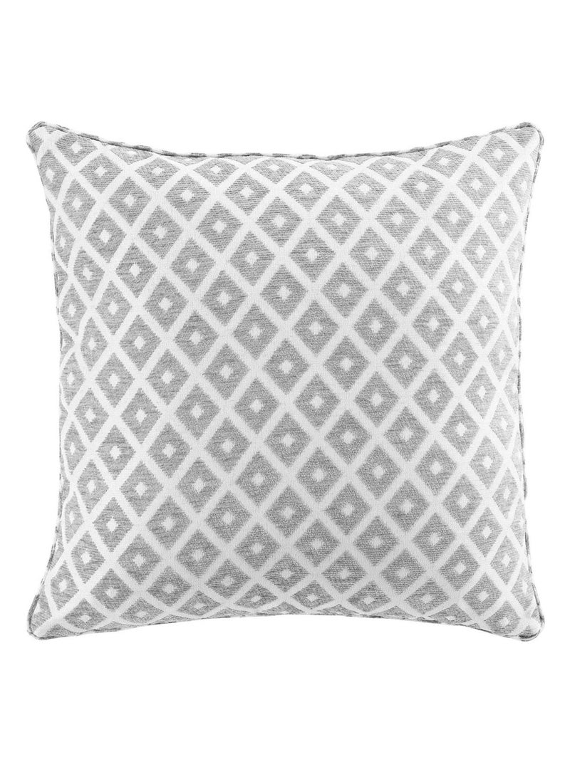 Coussin déhoussable en jacquard Gris - Kiabi