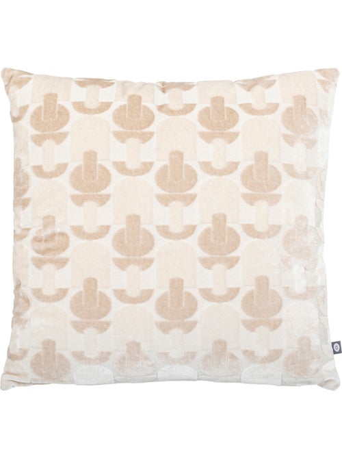 Coussin déhoussable en jacquard velours LUNA - Kiabi