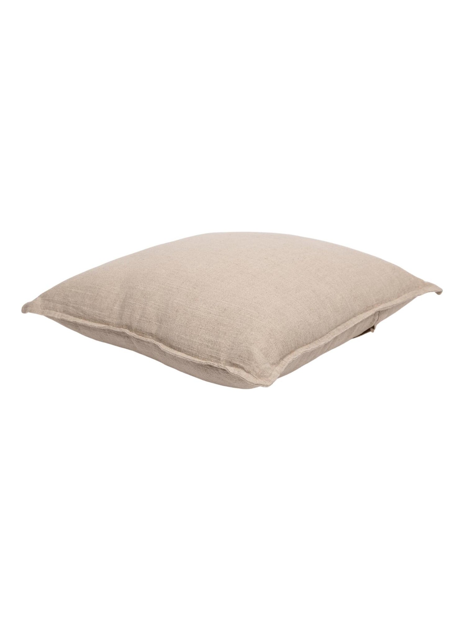 Coussins Fauteuil Déhoussables Effet Lin - Lot Dossier + Assise 60x60cm - Beige - Pour Véranda, Salon, Terrasse Couverte - 10