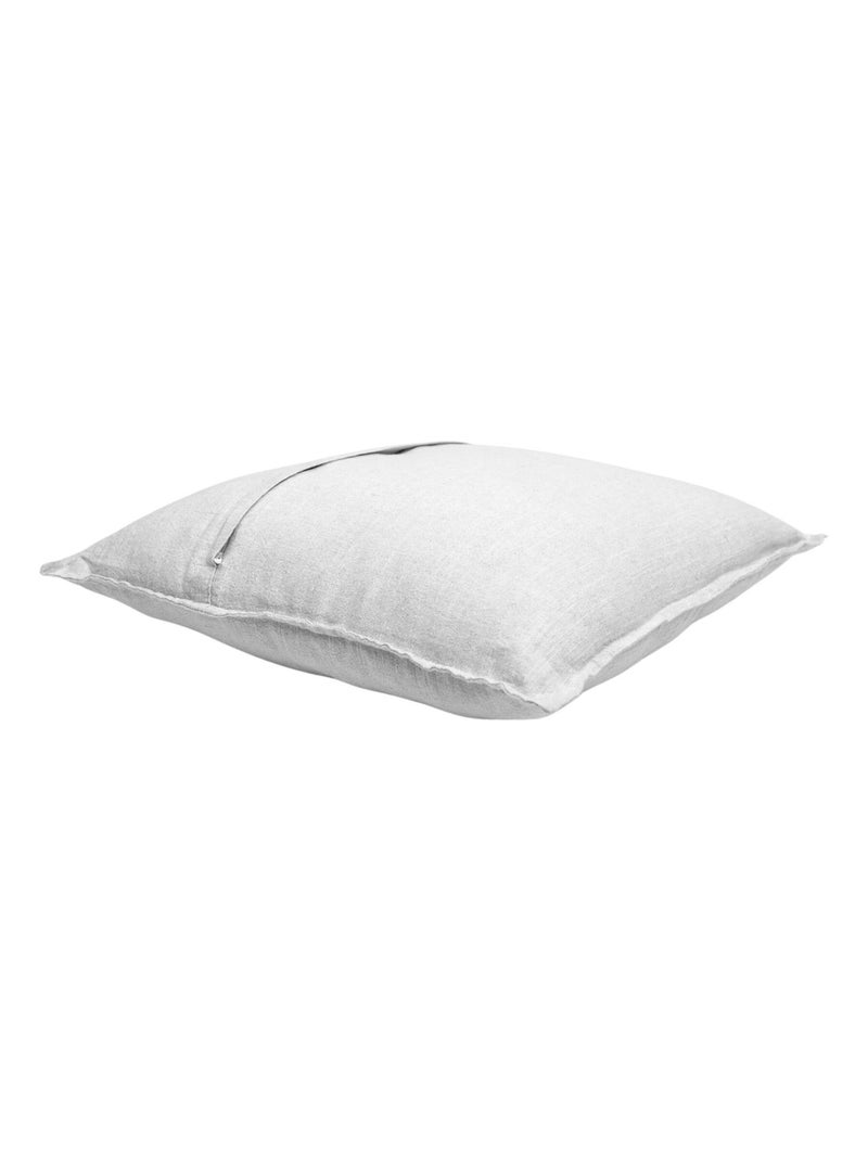 Coussin déhoussable en lin Ecru - Kiabi