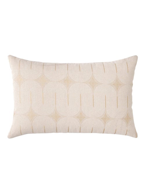Coussin déhoussable en polycoton à imprimé métallisé - Kiabi