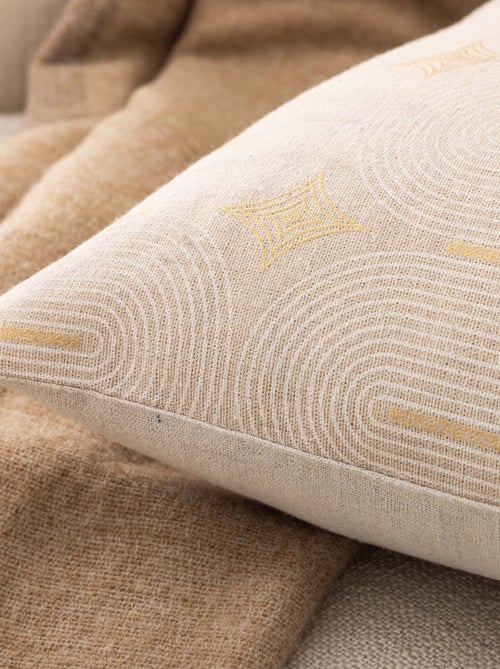 Coussin déhoussable en polycoton à imprimé métallisé - Kiabi