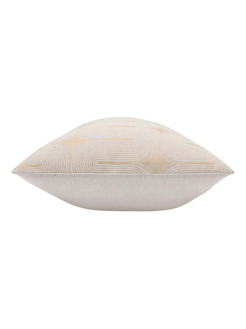 Coussin déhoussable en polycoton à imprimé métallisé - Kiabi