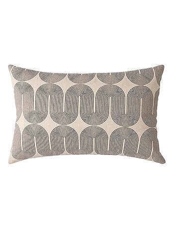 Coussin déhoussable en polycoton à imprimé métallisé