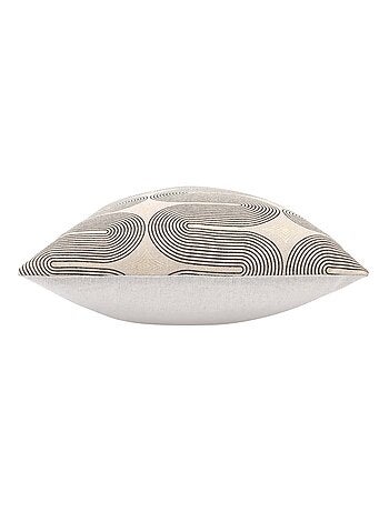 Coussin déhoussable en polycoton à imprimé métallisé