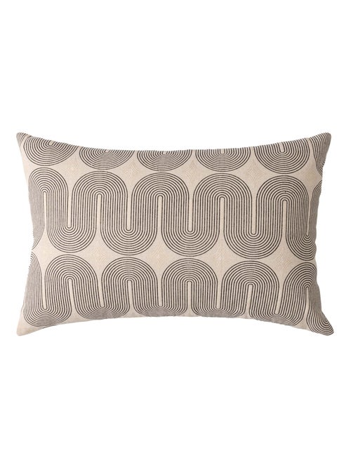 Coussin déhoussable en polycoton à imprimé métallisé - Kiabi