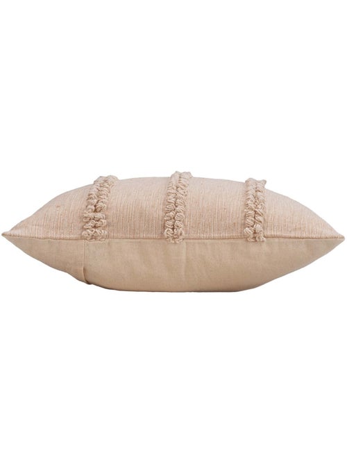 Coussin déhoussable en polycoton avec bandes bouclées - Kiabi